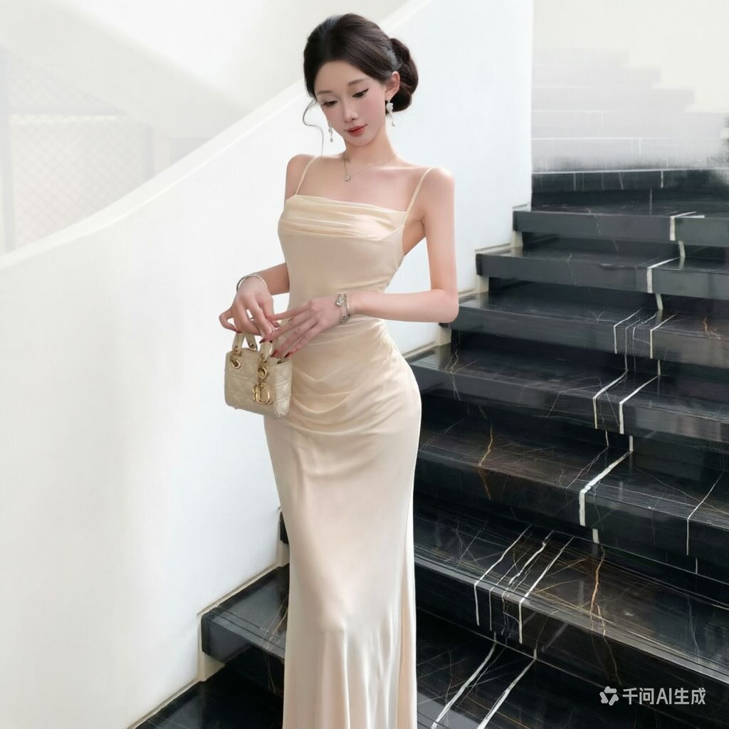 Chic Beige mesh Slip Dress Ele - đánh giá và giá Formal Wear For Women Xl