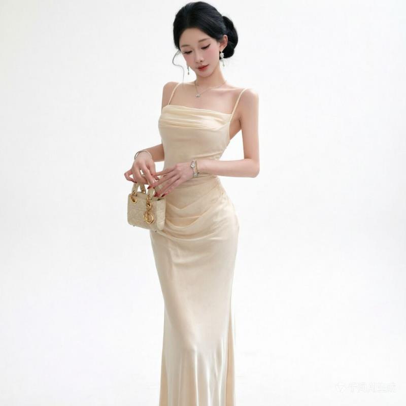 Chic Beige mesh Slip Dress Ele - đánh giá và giá Formal Wear For Women Xl