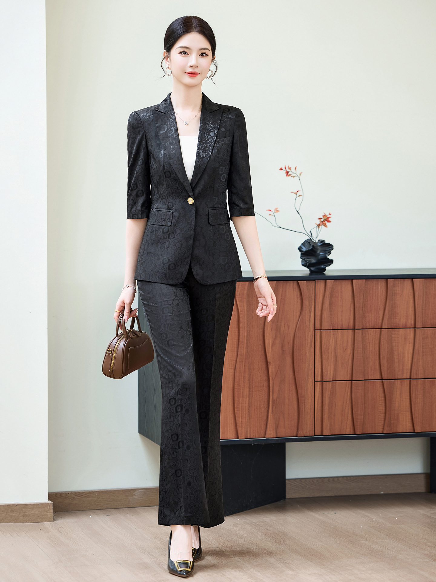 Fashion Apricot Half Sleeve Pr - đánh giá và giá Women Formal Wear With Blazer