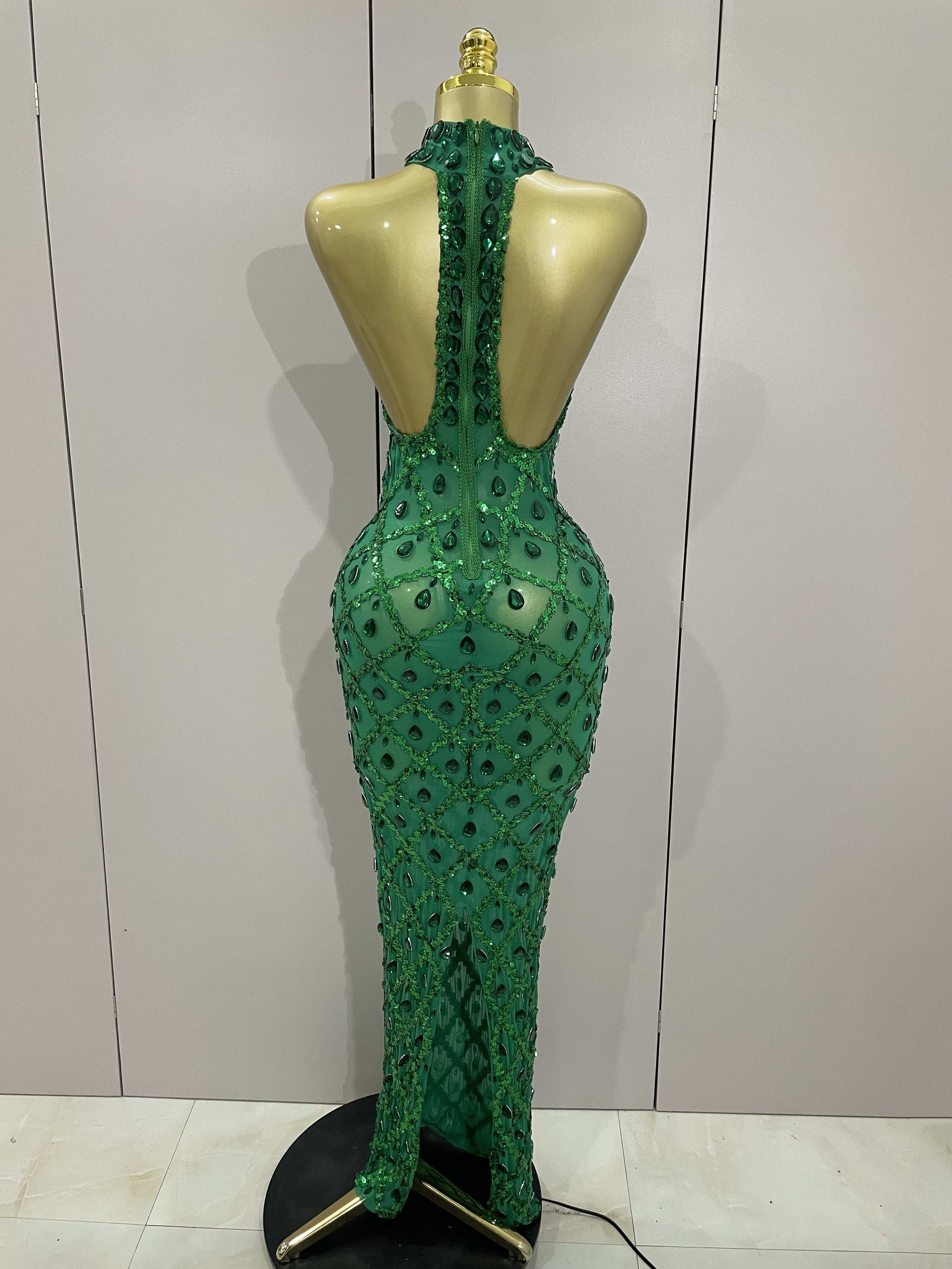 2025 New Shiny Diamond Sequins - đánh giá và giá Women'S Green Formal Wear