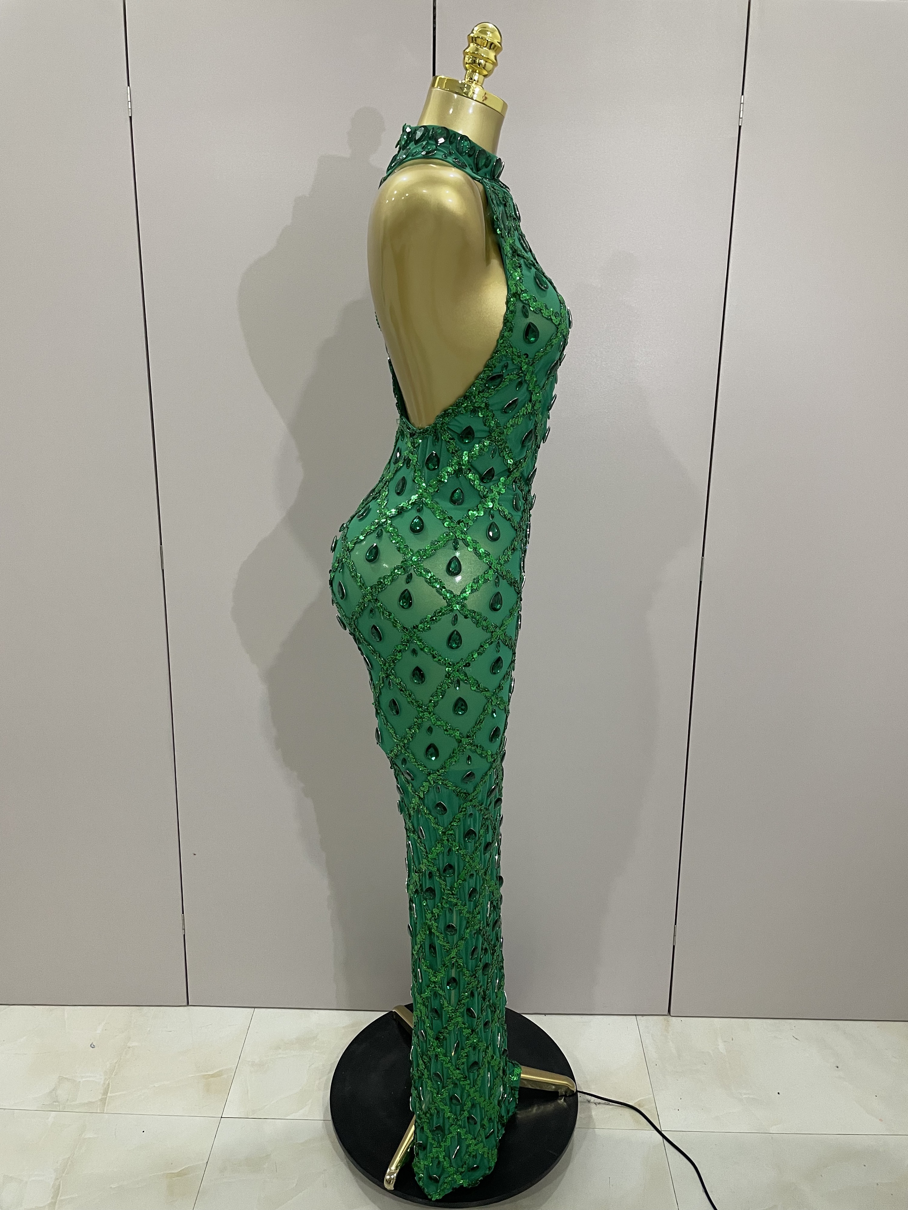 2025 New Shiny Diamond Sequins - đánh giá và giá Women'S Green Formal Wear