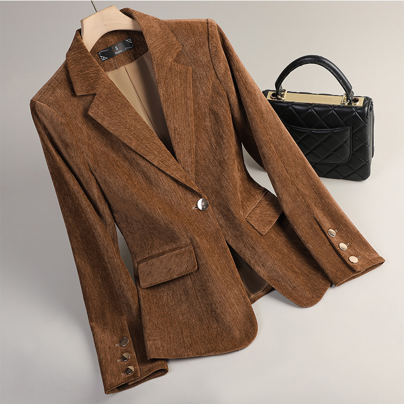 Yellow Gold Velvet Blazer Wome - đánh giá và giá Women'S Formal Wear Suits