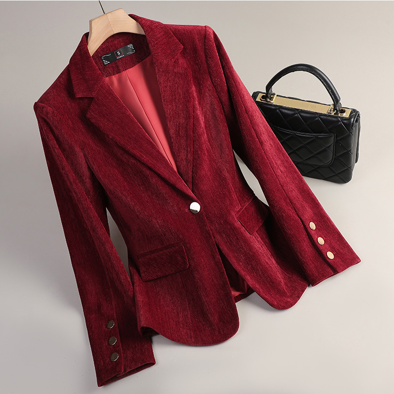 Yellow Gold Velvet Blazer Wome - đánh giá và giá Women'S Formal Wear Suits