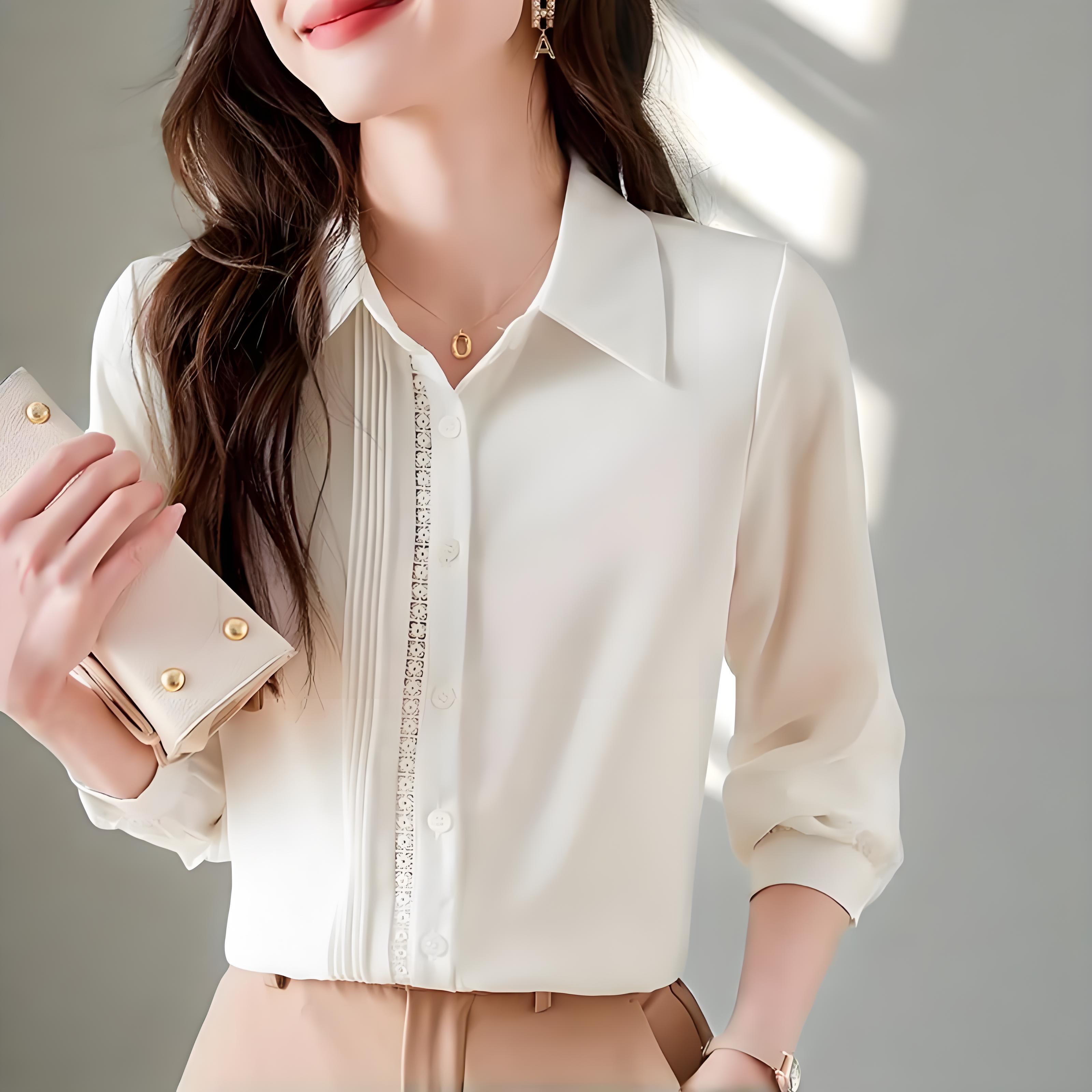 White Shirt for Women Elegant  - đánh giá và giá Formal Wear For Women Xl