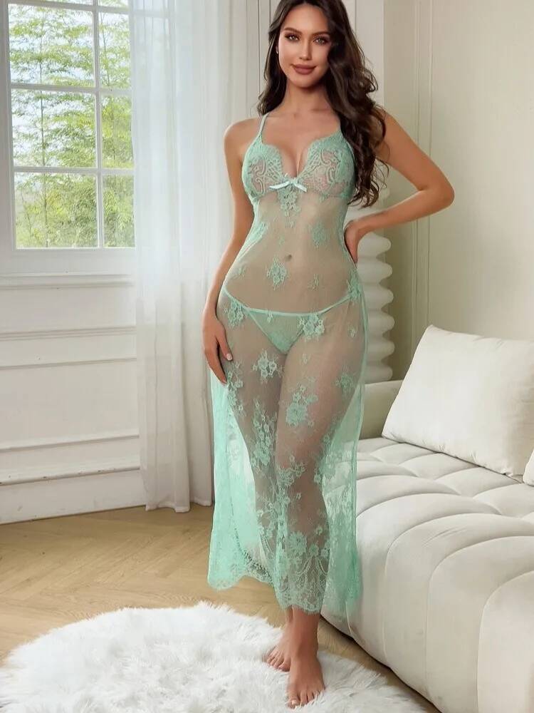 Sexy Lingerie For Sheer Lace M - đánh giá và giá Women'S Green Formal Wear
