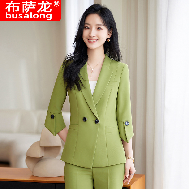Spring Summer New Yellow Suit  - đánh giá và giá Women Formal Wear With Blazer