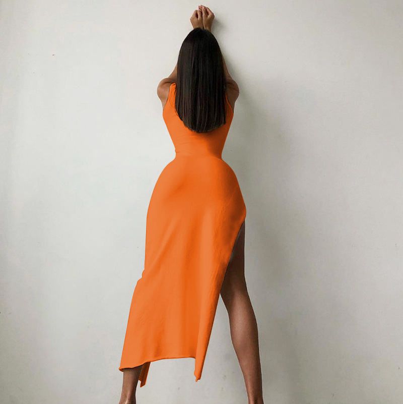 Y2k Sleeveless Orange Midi Wom - đánh giá và giá Formal Wear For Women Xl